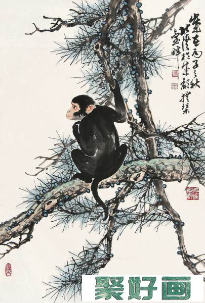 “巴蜀一杰”周北溪画猴作品欣赏