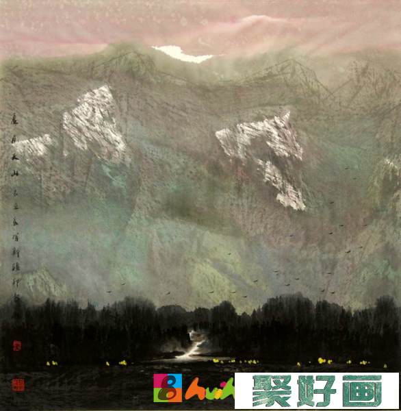 湖北董继宁中国画山水作品