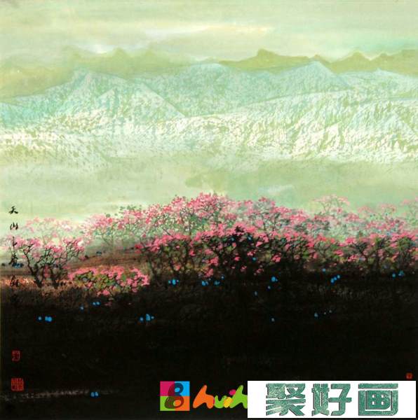 湖北董继宁中国画山水作品