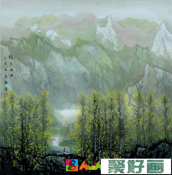 湖北董继宁中国画山水作品