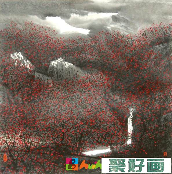 湖北董继宁中国画山水作品