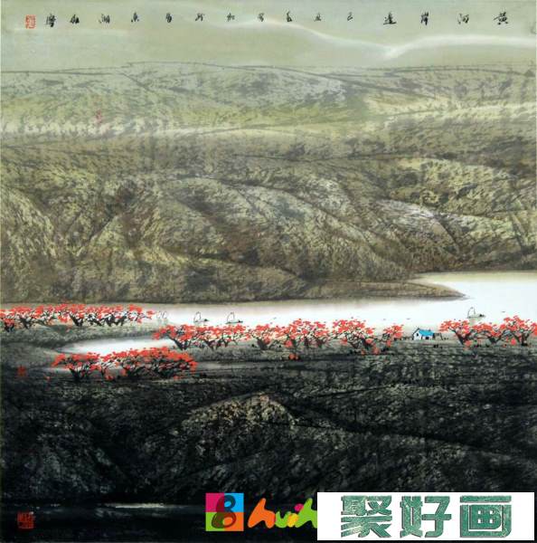 湖北董继宁中国画山水作品