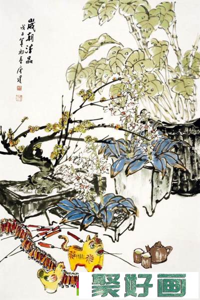 唐建中国画花鸟作品欣赏