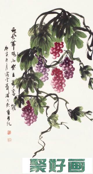 梁光彩中国画葡萄作品欣赏