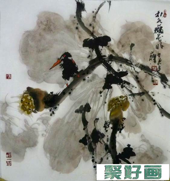 李晓轩中国画水墨花鸟作品欣赏