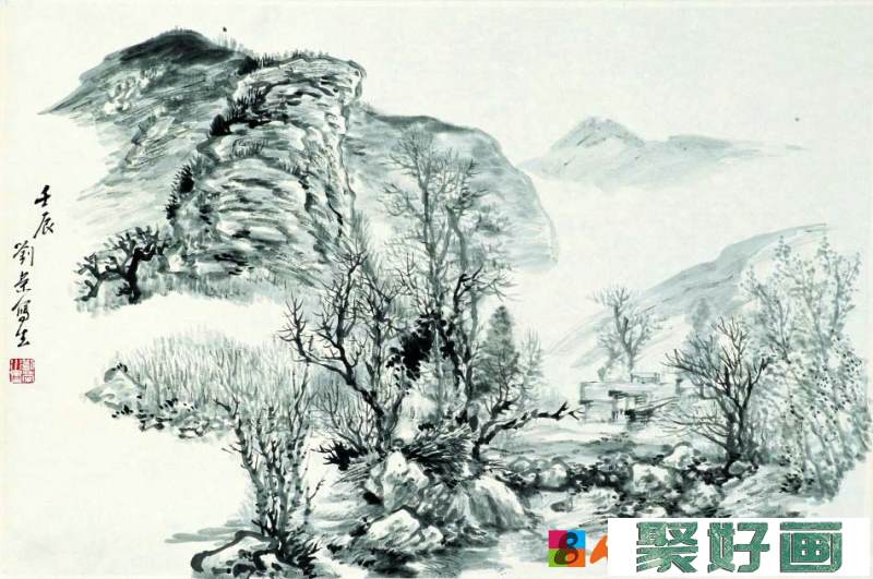 中央美术学院教师刘荣山水画欣赏