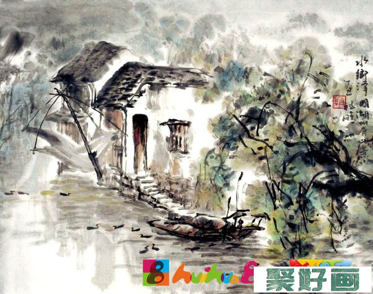 刘祖鹏中国画欣赏永恒的江南风情