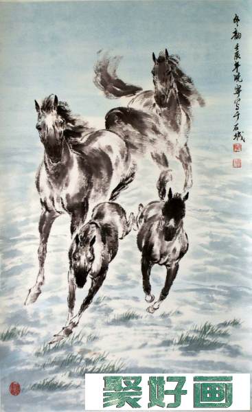 雷晓宁工笔画马+写意画马