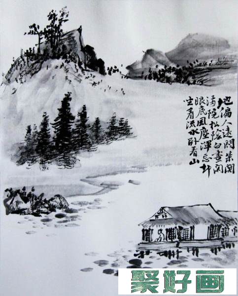 宋唯原中国画写意山水作品欣赏