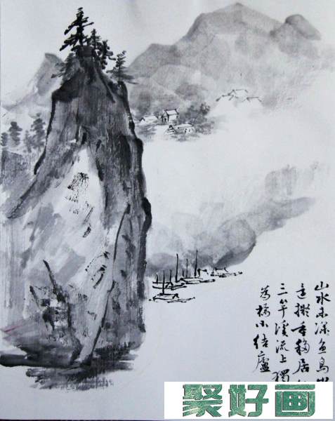 宋唯原中国画写意山水作品欣赏