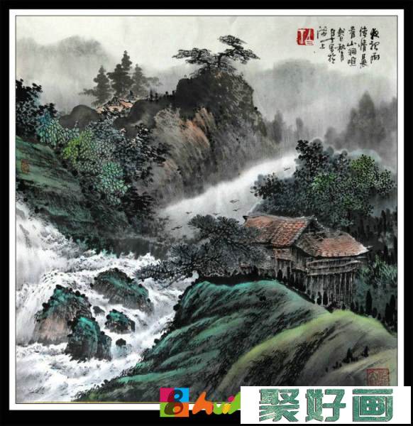 白丁<a href=../zhonglei/zhongguohua/ target=_blank class=infotextkey><a href=../zhonglei/zhongguohua/ target=_blank class=infotextkey>中国画</a></a>山水作品欣赏