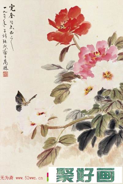 吴湖帆弟子张守成花鸟画欣赏