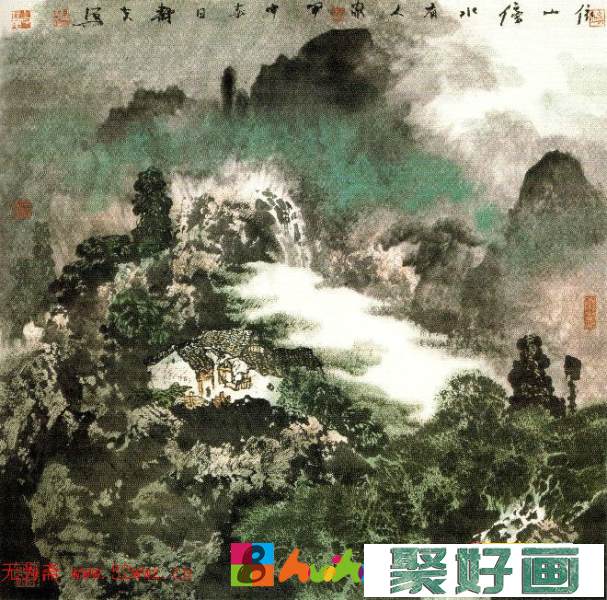 白靖夫中国画廊推介画家山水画欣赏