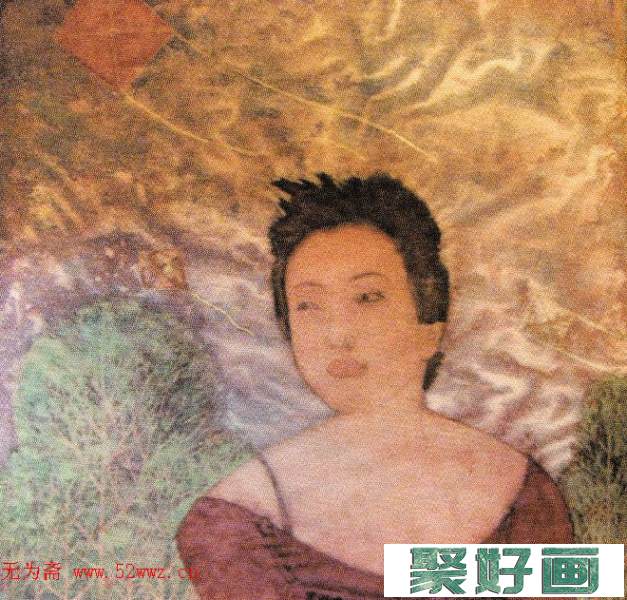 巾帼岩彩人物画家俞旅葵作品欣赏