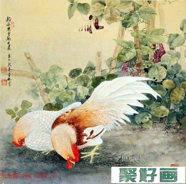 田园气息浓郁的工笔画家鲁金林作品欣赏