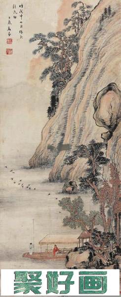 黎简一世清贫画家山水画作品欣赏