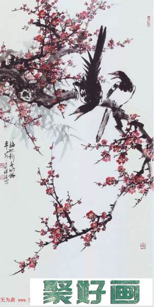 不落俗套的梅花<a href=../huajia/zhongguo/ target=_blank class=infotextkey>中国</a>花鸟画赵祥安作品欣赏