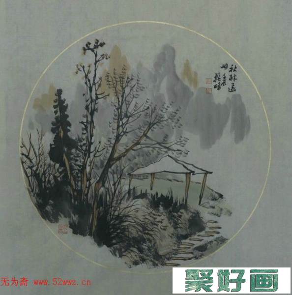 翟晖扇面中国画作品欣赏