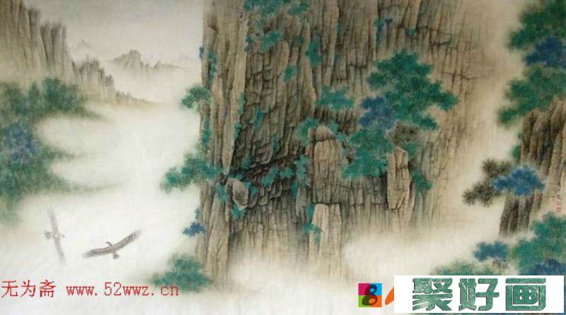 张应平中国画工笔山水画作品欣赏