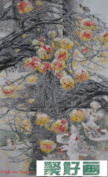 李俊香中国花鸟画作品欣赏