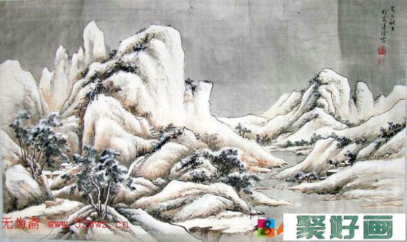 爱新觉罗·溥佺中国画山水作品欣赏