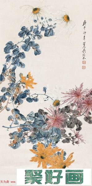 素有“菊仙”之称--吴笠仙中国画作品欣赏