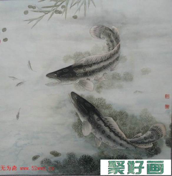 陈宗宝中国画工笔鱼作品欣赏