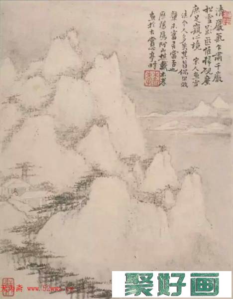 清代画家戴本孝中国画山水册页作品欣赏