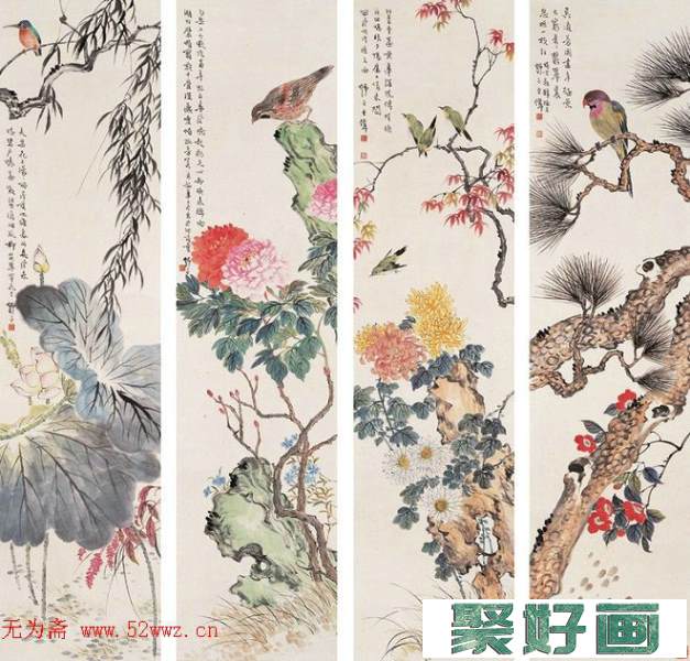 王师子中国画花鸟作品欣赏