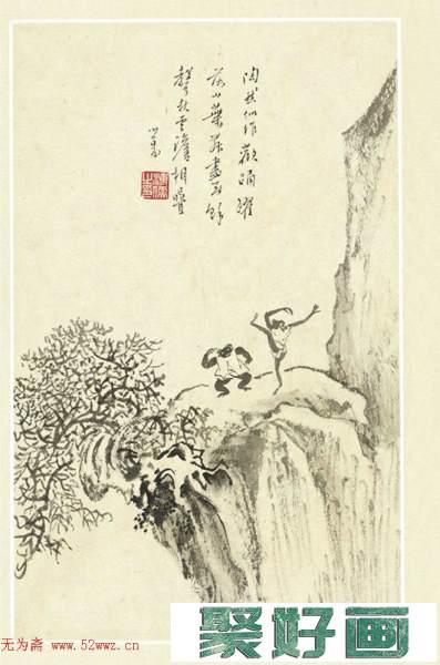 民国溥儒字画欣赏《鬼趣图》八幅