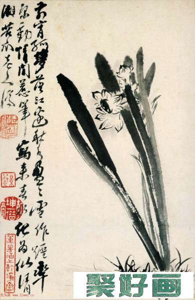 中国画一代宗师石涛字画欣赏《花卉图册》