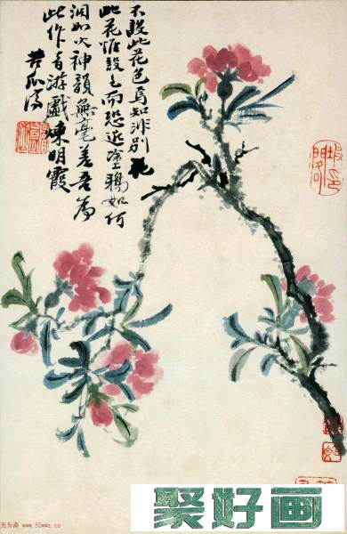 中国画一代宗师石涛字画欣赏《花卉图册》