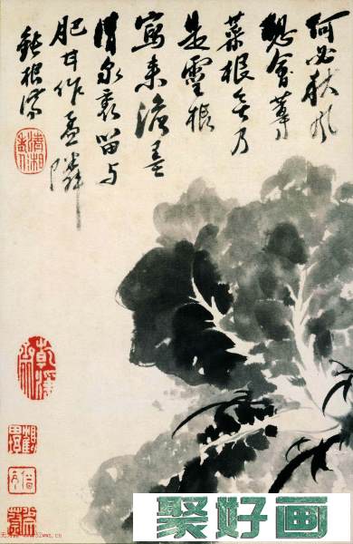 中国画一代宗师石涛字画欣赏《花卉图册》