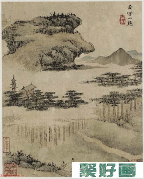 清初著名画家查士标山水画册欣赏