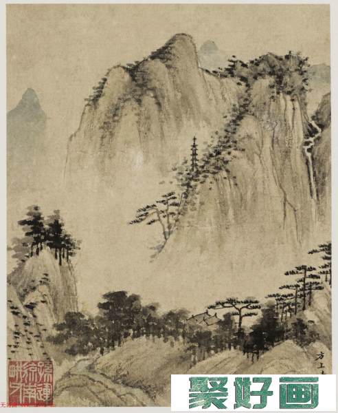 清初著名画家查士标山水画册欣赏