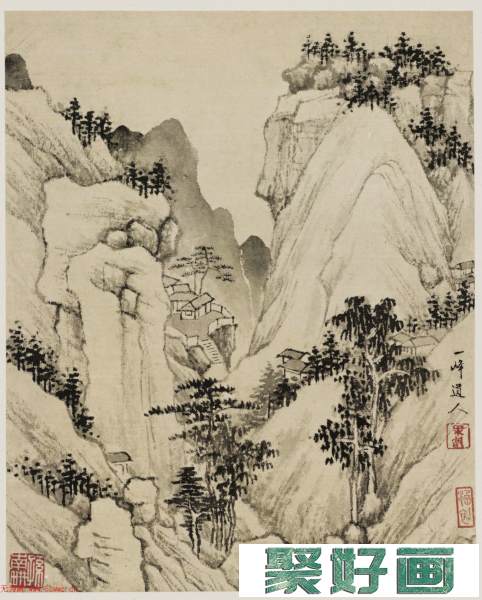 清初著名画家查士标山水画册欣赏