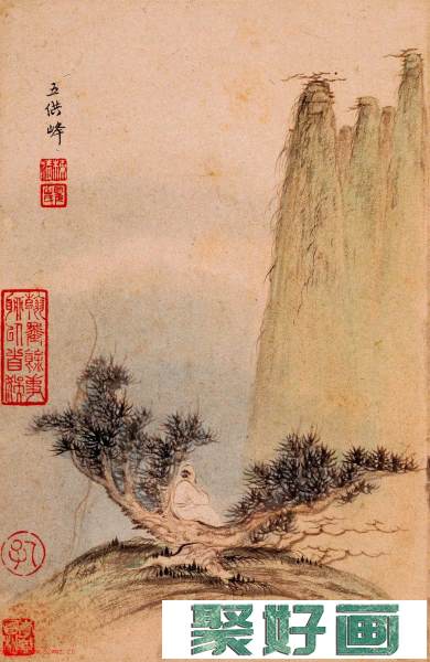 清代梅清绘画《黄山十九景图册》