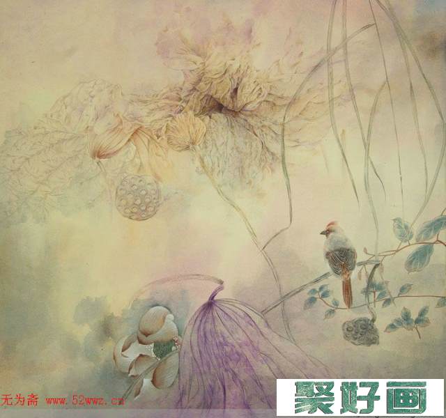 王旭工笔花鸟画作品欣赏