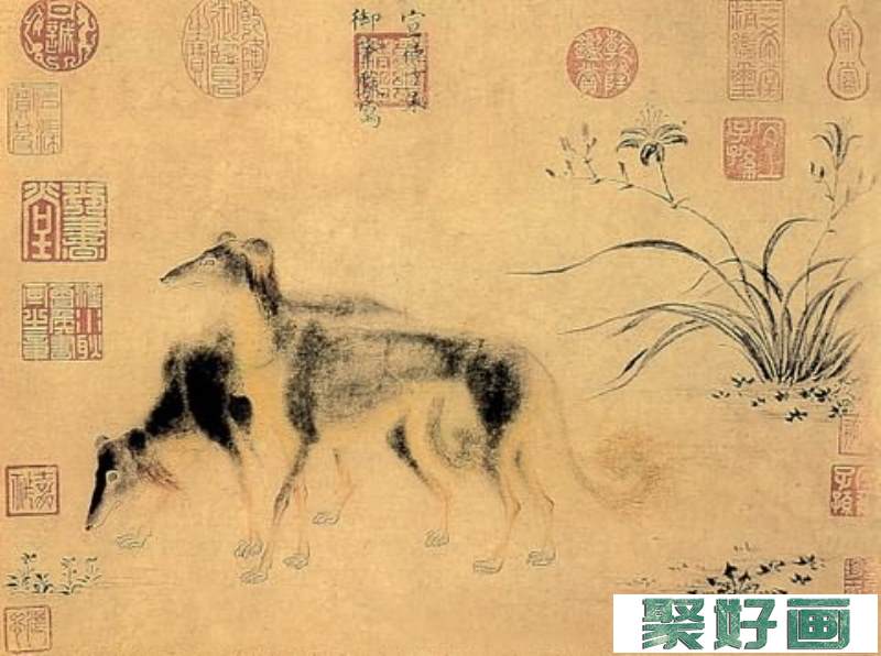 双犬图