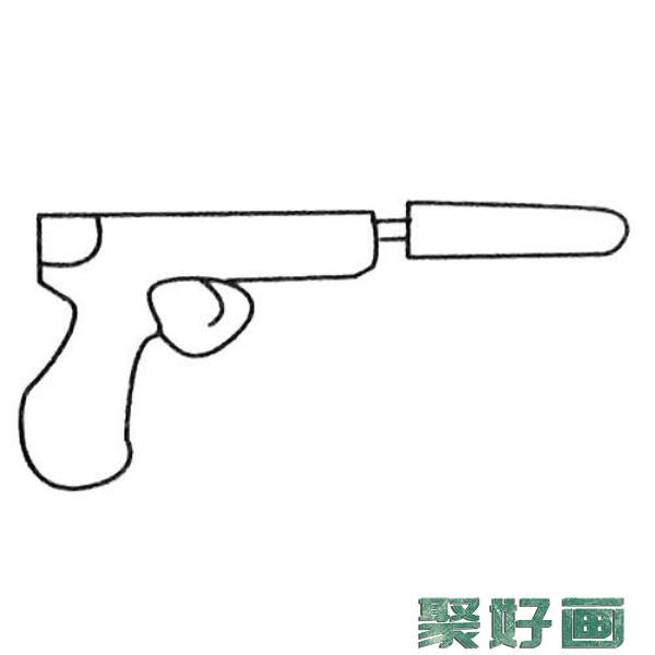 玩具手枪简笔画大全及画法步骤