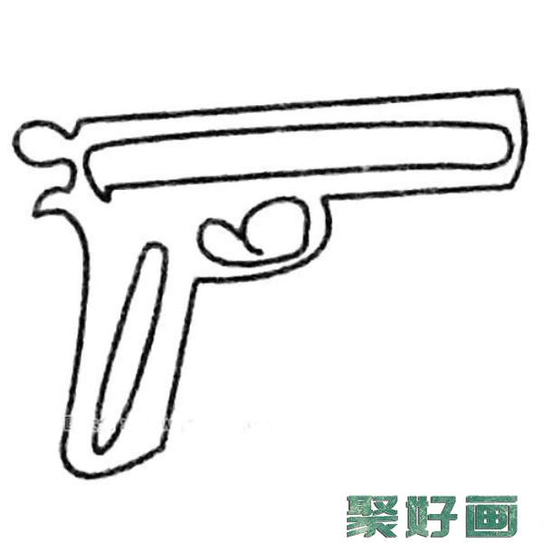 玩具手枪简笔画大全及画法步骤