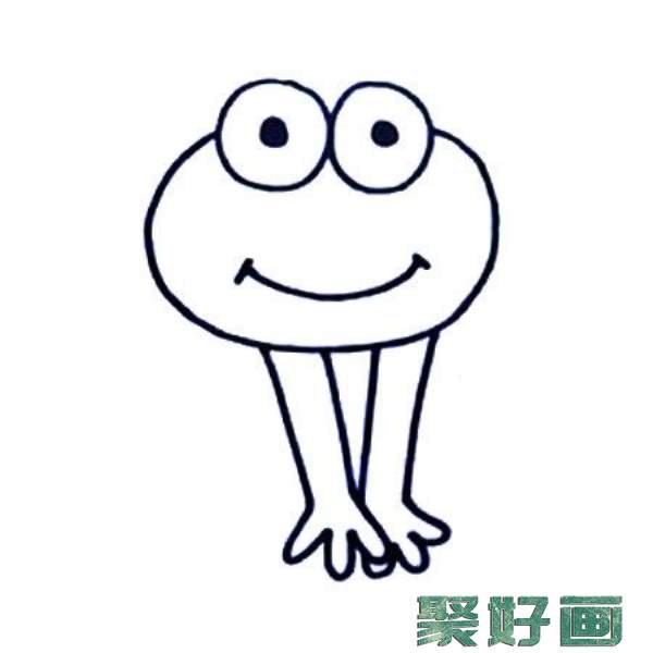 六步画出青蛙简笔画彩色图片