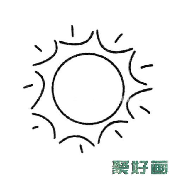 太阳简笔画图片大全