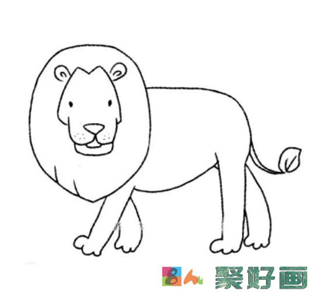 雄狮/狮子简笔画步骤图片