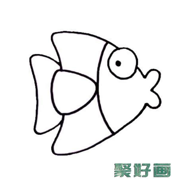 六步画出小丑鱼简笔画彩色图片