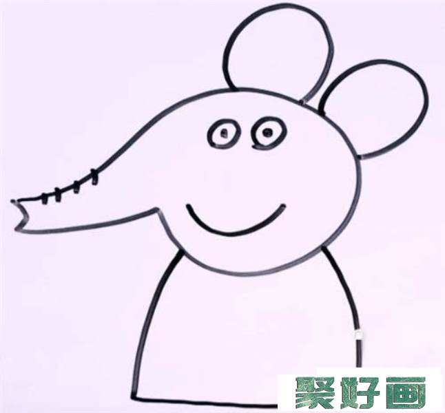 大象艾米丽简笔画 大象艾米丽简笔画步骤图片教程