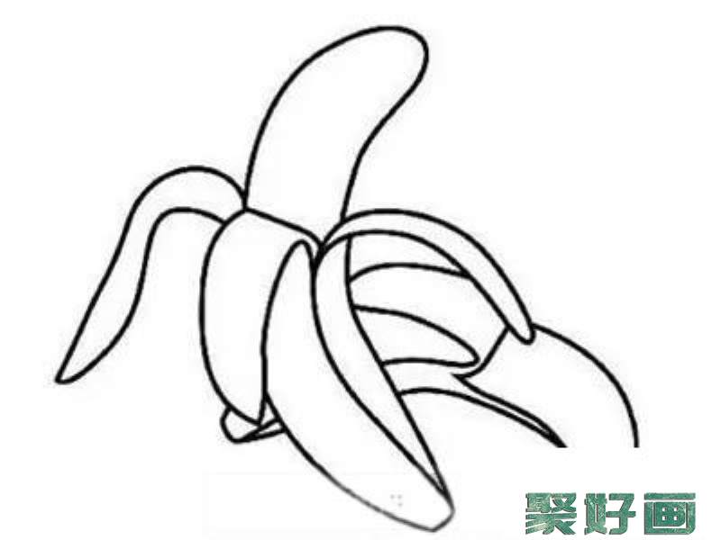 彩色香蕉简笔画的画法