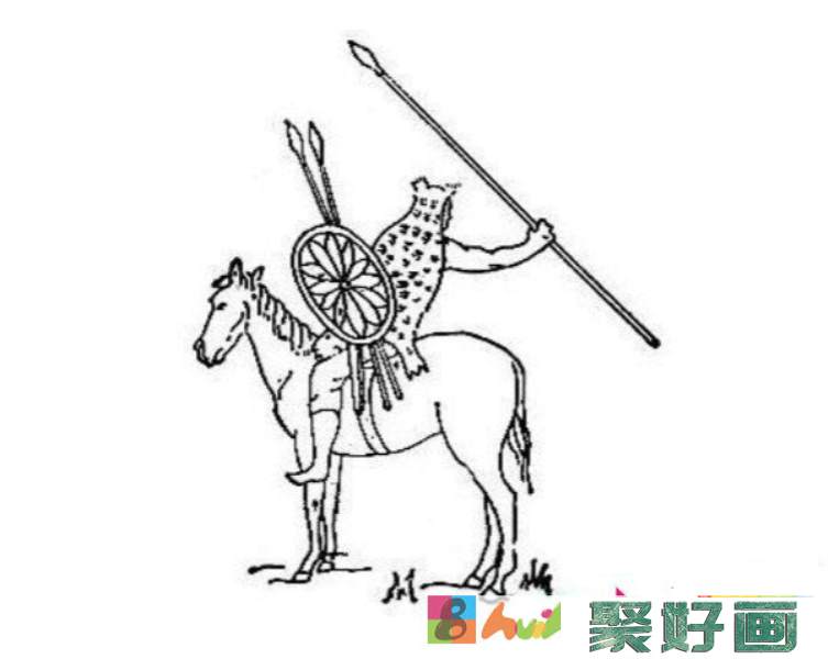 古代波斯士兵简笔画