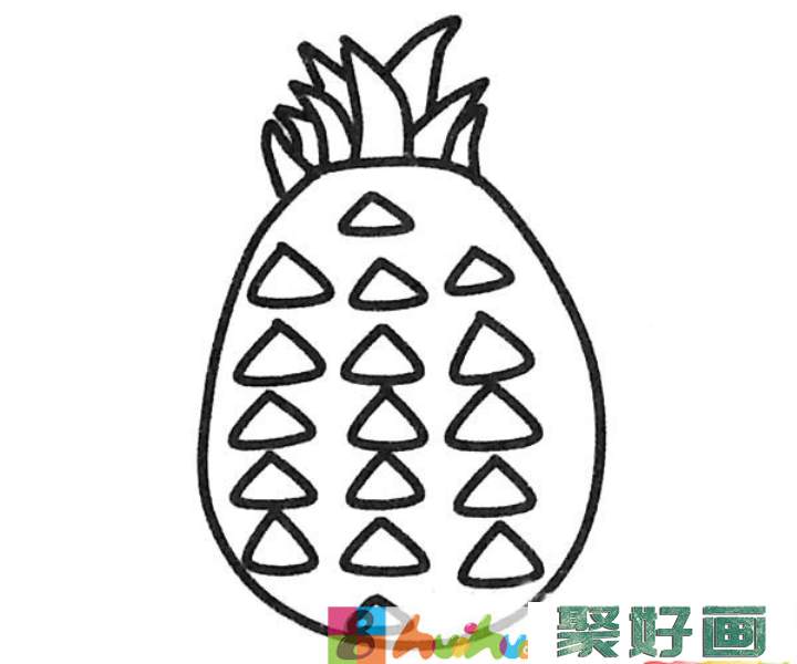 简单的菠萝简笔画图片1