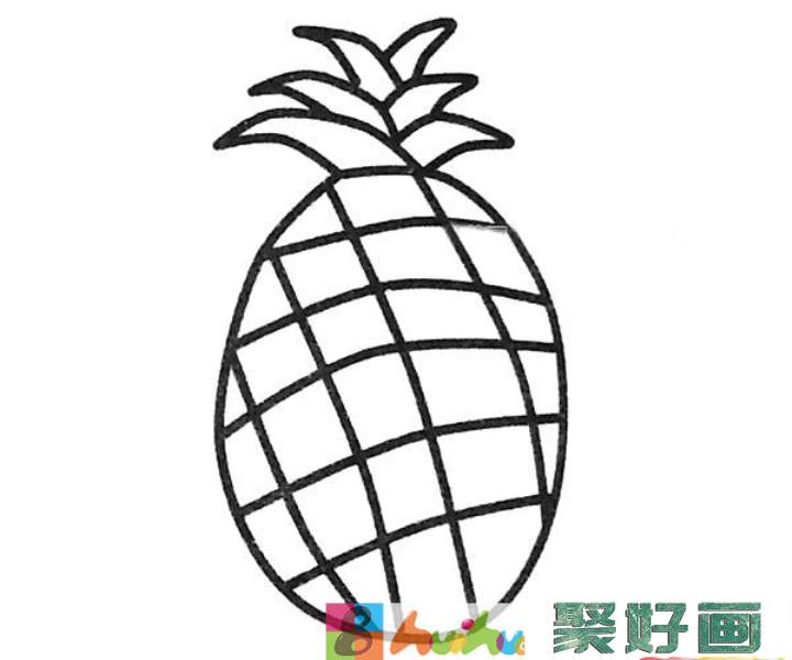 简单的菠萝简笔画图片4
